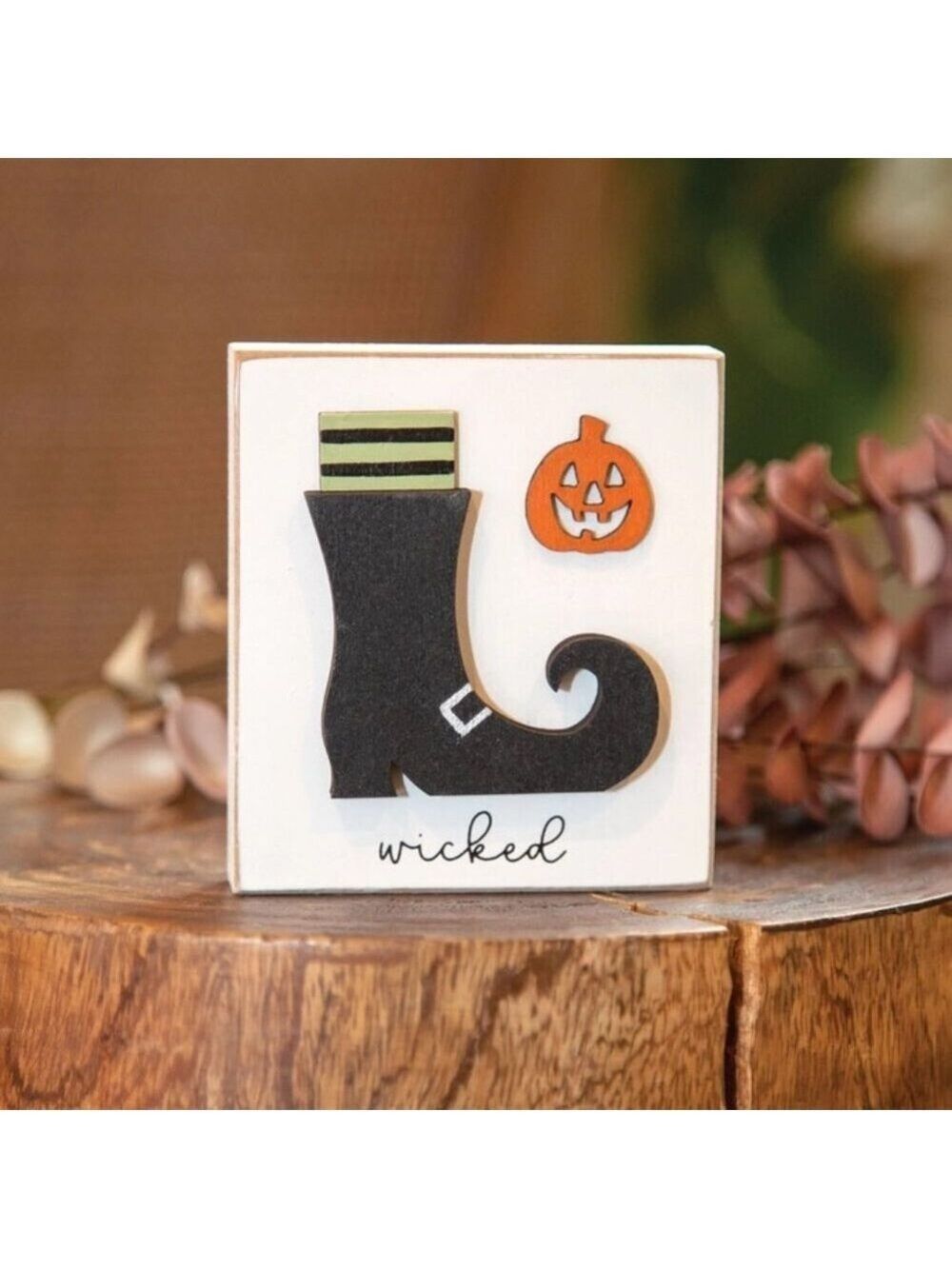 HALLOWEEN CLEARANCE!!!!! ($3) Wicked Witch Boot & Jack O Lantern Block